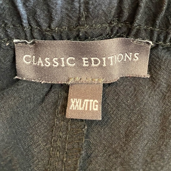 Classic Editions Women’s XXL Cotton Black Capri Pants - Picture 5 of 5